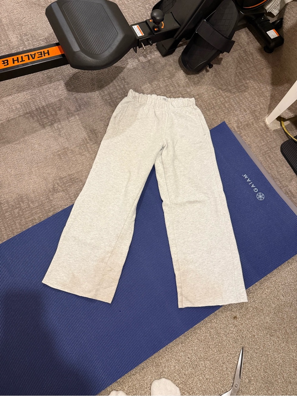 Free with any purchase !!! Garage Light Gray Wide-Leg Track Pants